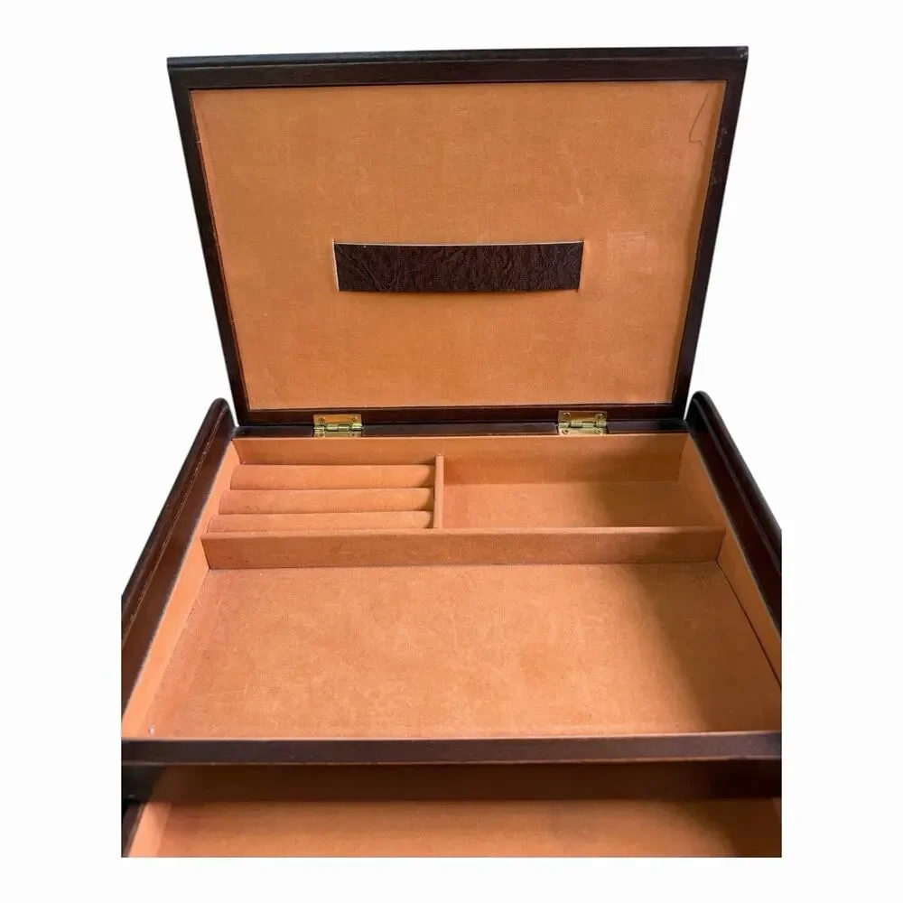 Vintage Rosalco The Commodore Bird Duck Carved Wooden Wood Jewelry Box 11x8.5x4